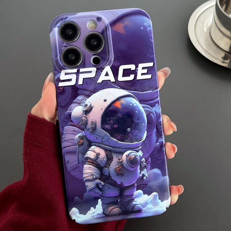 For iPhone 11 Pro Painted Pattern Precise Hole PC Phone Case(Purple Astronaut) - iPhone 11 Pro Cases by PMC Jewellery | Online Shopping South Africa | PMC Jewellery