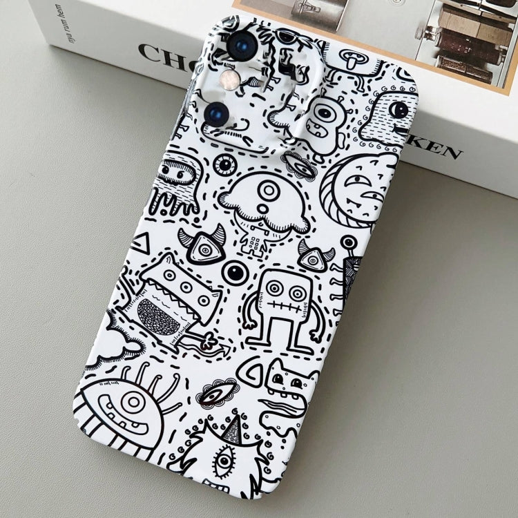 For iPhone XS Max Painted Pattern Precise Hole PC Phone Case(Block Monster) - More iPhone Cases by PMC Jewellery | Online Shopping South Africa | PMC Jewellery