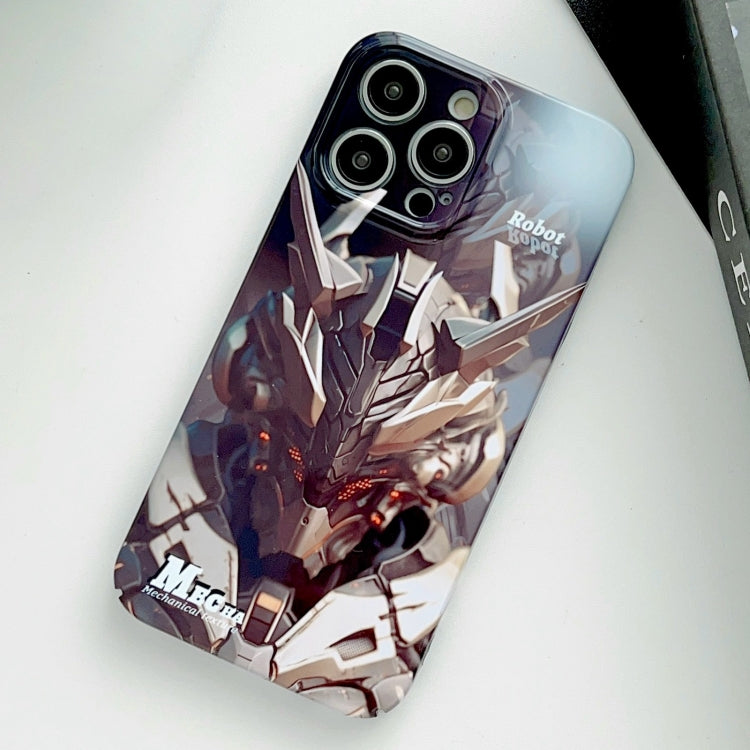 For iPhone 15 Pro Painted Pattern Precise Hole PC Phone Case(Golden Robot) - iPhone 15 Pro Cases by PMC TechLife | Online Shopping South Africa | PMC TechLife