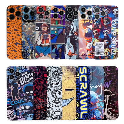 For iPhone 11 Pro Painted Pattern Precise Hole PC Phone Case(Orange Paint Astronaut) - iPhone 11 Pro Cases by PMC Jewellery | Online Shopping South Africa | PMC Jewellery