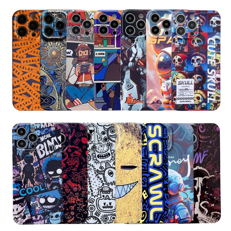 For iPhone 12 Pro Painted Pattern Precise Hole PC Phone Case(Orange Astronaut) - iPhone 12 / 12 Pro Cases by PMC Jewellery | Online Shopping South Africa | PMC Jewellery