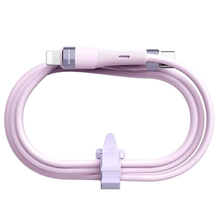 Nillkin 2.4A USB-C/Type-C to 8 Pin Silicone Data Cable, Length: 1.2m(Purple) - 2 in 1 Cable by NILLKIN | Online Shopping South Africa | PMC Jewellery