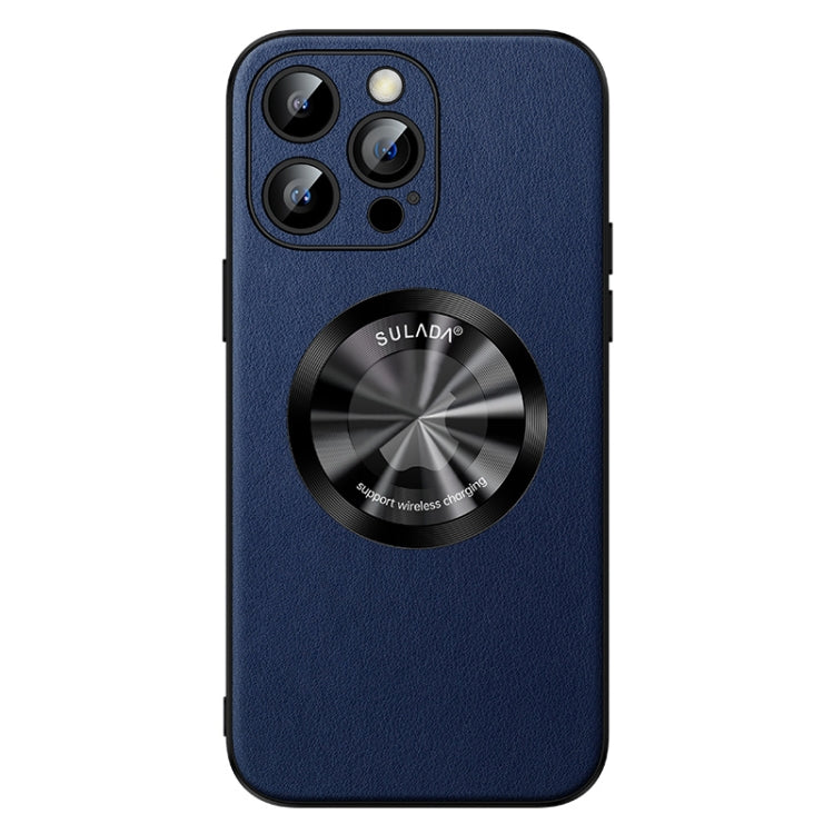 For iPhone 15 Pro Max SULADA Microfiber Leather MagSafe Magnetic Phone Case(Blue) - iPhone 15 Pro Max Cases by SULADA | Online Shopping South Africa | PMC TechLife