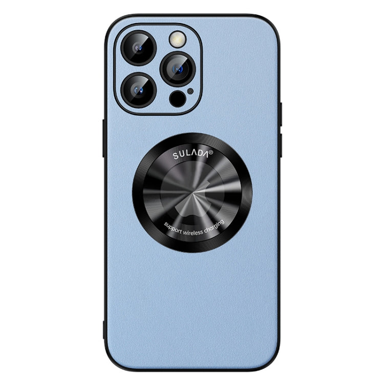 For iPhone 14 Pro Max SULADA Microfiber Leather MagSafe Magnetic Phone Case(Sierra Blue) - iPhone 14 Pro Max Cases by SULADA | Online Shopping South Africa | PMC TechLife | Buy Now Pay Later Mobicred