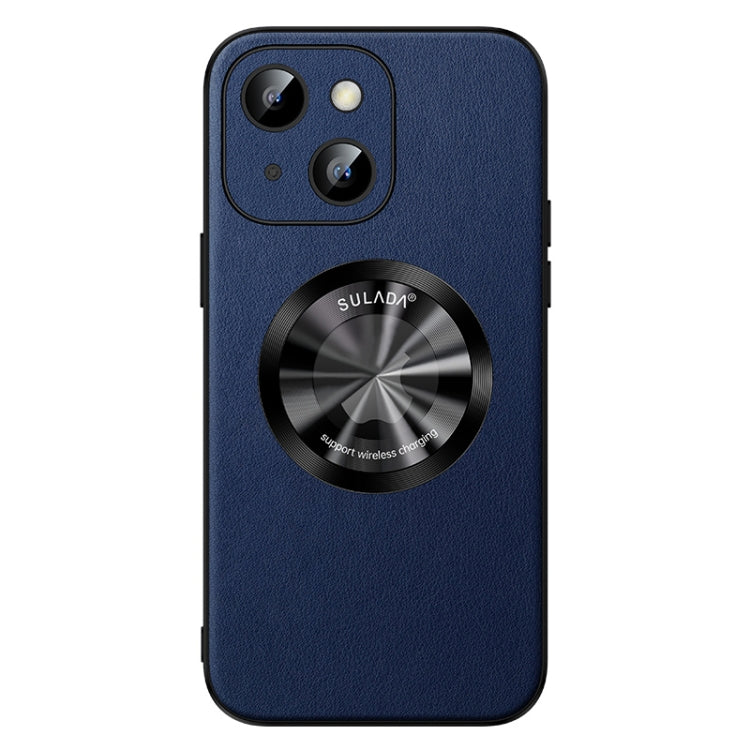 For iPhone 13 SULADA Microfiber Leather MagSafe Magnetic Phone Case(Blue) - iPhone 13 Cases by SULADA | Online Shopping South Africa | PMC TechLife | Buy Now Pay Later Mobicred