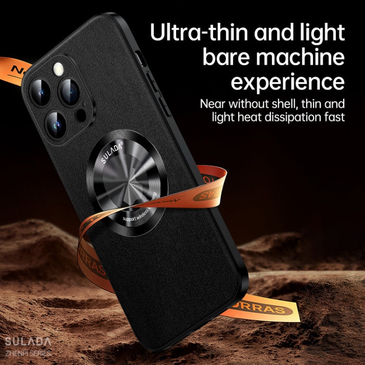 For iPhone 12 SULADA Microfiber Leather MagSafe Magnetic Phone Case(Brown) - iPhone 12 / 12 Pro Cases by SULADA | Online Shopping South Africa | PMC TechLife | Buy Now Pay Later Mobicred
