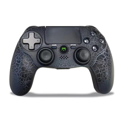 Crack Pattern RGB Light Wireless Game Controller for PS4 / PC / Android / iOS(Black) - Gamepads by PMC Jewellery | Online Shopping South Africa | PMC Jewellery