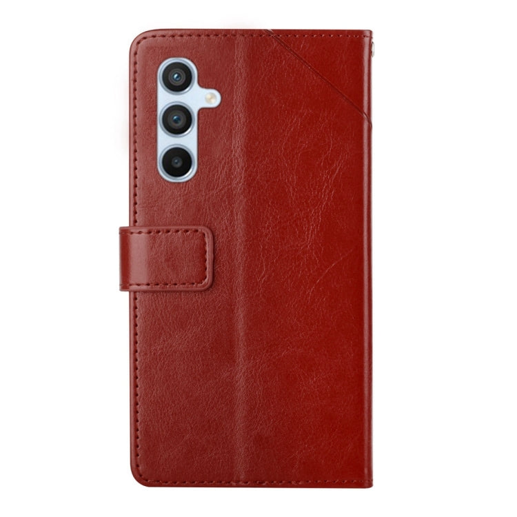 For Samsung Galaxy A25 5G Y-shaped Pattern Flip Leather Phone Case(Brown) - free shipping - PMC TechLife - Order now!