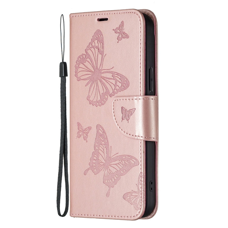 For Samsung Galaxy A25 5G Embossing Two Butterflies Pattern Leather Phone Case(Rose Gold) - free shipping - PMC TechLife - Order now!