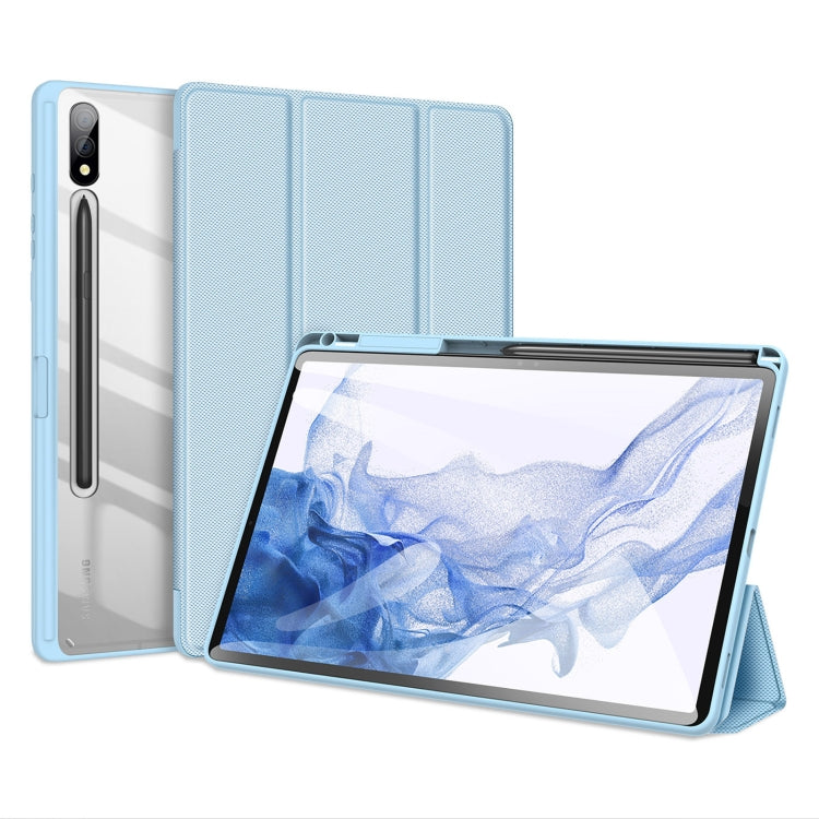 For Samsung Galaxy Tab S9+ DUX DUCIS TOBY Series Antiskid Leather Tablet Case with Sleep / Wake-up Function(Blue) - free shipping - PMC TechLife - Order now!