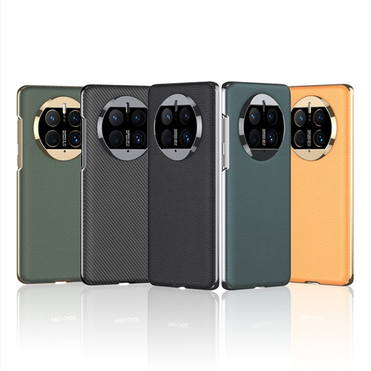 For Huawei Mate 40 GKK Electroplating Leather Surface Phone Case(Black) - Huawei Cases by GKK | Online Shopping South Africa | PMC TechLife