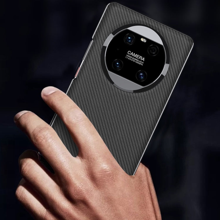 For Huawei Mate 40 GKK Electroplating Leather Surface Phone Case(Black) - Huawei Cases by GKK | Online Shopping South Africa | PMC TechLife