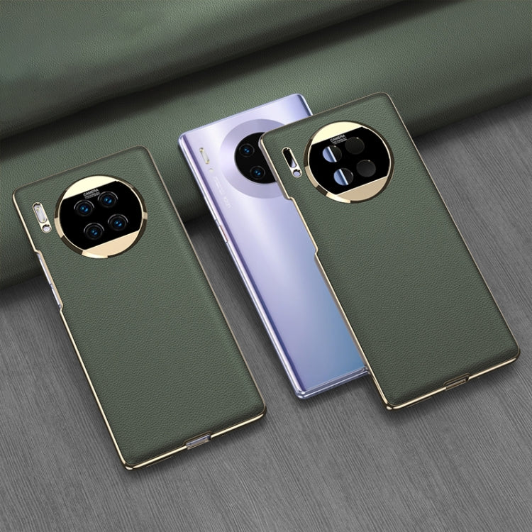 For Huawei Mate 30 5G GKK Electroplating Leather Surface Phone Case(Green) - Huawei Cases by GKK | Online Shopping South Africa | PMC TechLife | Buy Now Pay Later Mobicred
