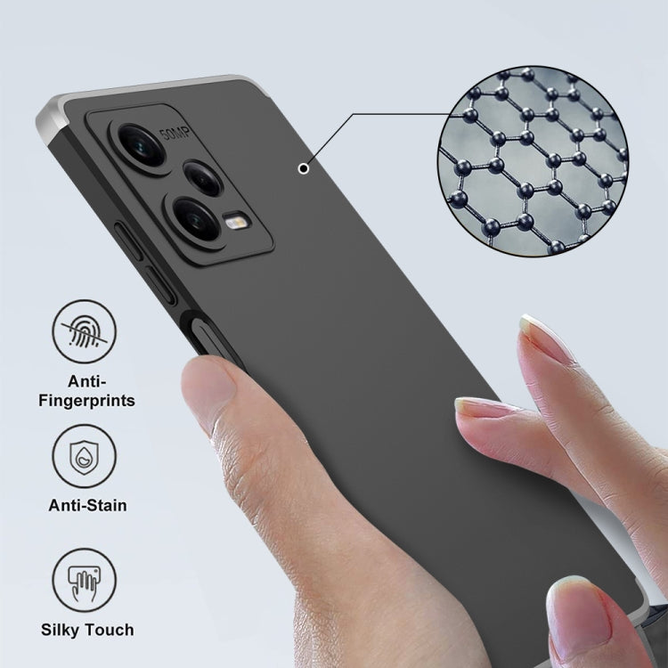 For Xiaomi Redmi Note 12 Pro 5G Global GKK Three Stage Splicing Full Coverage PC Phone Case(Black Silver) - Note 12 Pro Cases by GKK | Online Shopping South Africa | PMC Jewellery