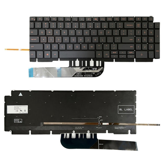 For Dell Inspiron G15 5510 5511 5515 5520 US Version Orange Backlight Laptop Keyboard(Black) - Dell Spare Parts by PMC Jewellery | Online Shopping South Africa | PMC Jewellery