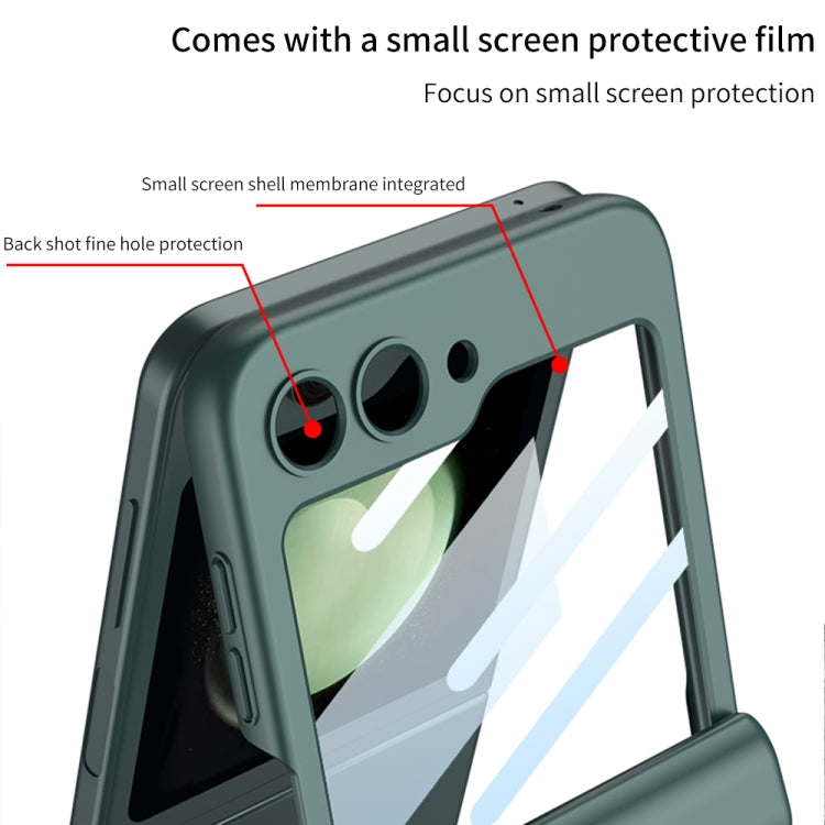 For Samsung Galaxy Z Flip5 GKK Integrated Magnetic Full Coverage Folding Phone Case(Orange) - Galaxy Z Flip5 Cases by GKK | Online Shopping South Africa | PMC TechLife | Buy Now Pay Later Mobicred
