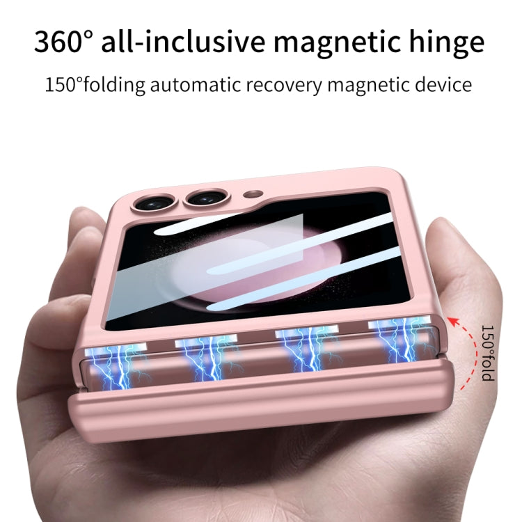 For Samsung Galaxy Z Flip5 GKK Integrated Magnetic Full Coverage Folding Phone Case(Pink) - Galaxy Z Flip5 Cases by GKK | Online Shopping South Africa | PMC Jewellery