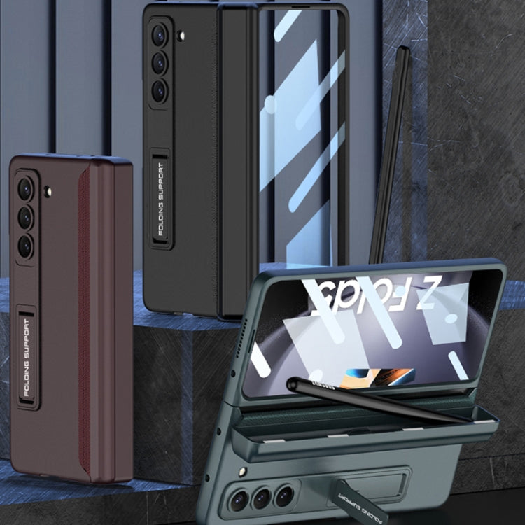 For Samsung Galaxy Z Fold5 GKK Integrated Magnetic Full Coverage Phone Flip Case with Pen Box(Grey) - free shipping - PMC TechLife - Order now!