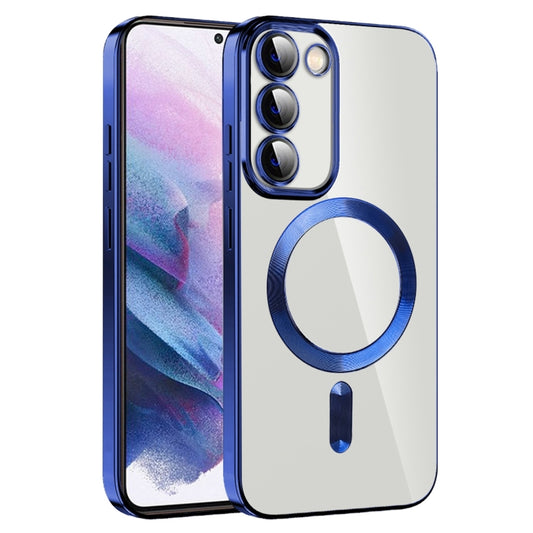 For Samsung Galaxy S21+ 5G CD Texture Plating TPU MagSafe Phone Case with Lens Film(Royal Blue) - Galaxy S21+ 5G Cases by PMC Jewellery | Online Shopping South Africa | PMC Jewellery