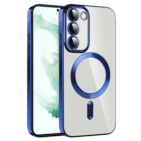 For Samsung Galaxy S22+ 5G CD Texture Plating TPU MagSafe Phone Case with Lens Film(Royal Blue) - Galaxy S22+ 5G Cases by PMC Jewellery | Online Shopping South Africa | PMC Jewellery | Buy Now Pay Later Mobicred