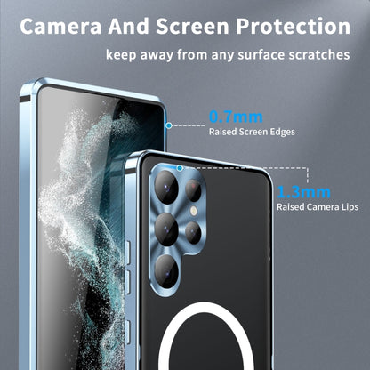 For Samsung Galaxy S24 Ultra 5G MagSafe Magnetic Frosted Metal Phone Case(Blue) - Galaxy S24 Ultra 5G Cases by PMC Jewellery | Online Shopping South Africa | PMC Jewellery