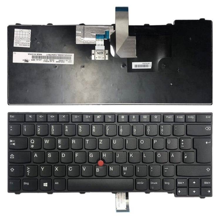 For Lenovo Thinkpad T460 T440S T440P L470 German Version Laptop Keyboard - Lenovo Spare Parts by PMC Jewellery | Online Shopping South Africa | PMC Jewellery