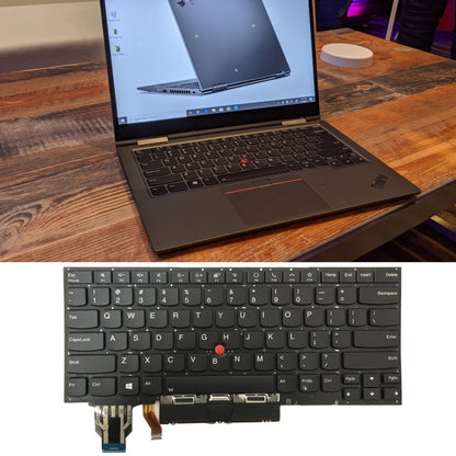 For Lenovo ThinkPad X1 Yoga 5th Gen 20UB US Version Backlight Laptop Keyboard with Touchpad Button(Dark Grey) - Lenovo Spare Parts by PMC Jewellery | Online Shopping South Africa | PMC Jewellery