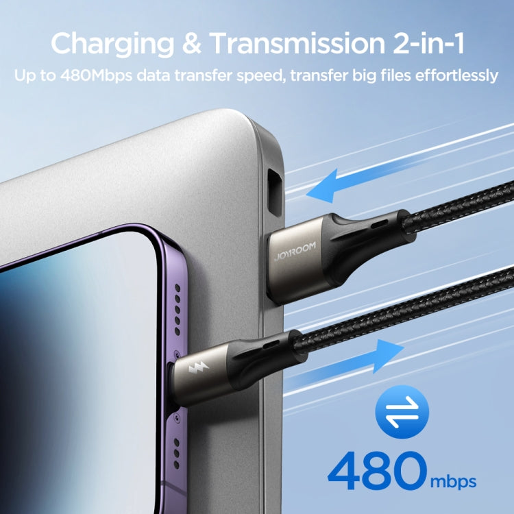 JOYROOM SA25-CC5 100W USB-C/Type-C to USB-C/Type-C Fast Charge Data Cable, Length:1.2m(Black) - USB-C & Type-C Cable by JOYROOM | Online Shopping South Africa | PMC TechLife