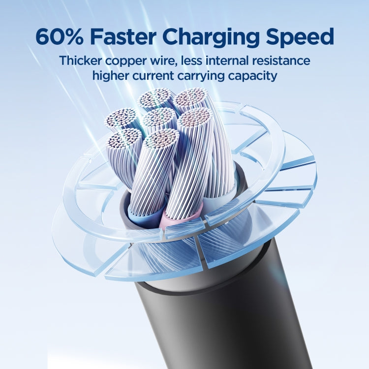 JOYROOM SA29-AC3 3A USB to USB-C/Type-C Liquid Silicone Fast Charging Data Cable, Length: 1.2m(Black) - USB-C & Type-C Cable by JOYROOM | Online Shopping South Africa | PMC TechLife