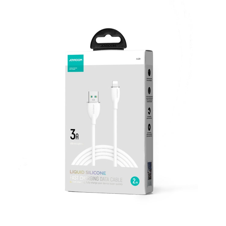 JOYROOM SA29-AL3 3A USB to 8 Pin Liquid Silicone Fast Charging Data Cable, Length: 2m(White) - Normal Style Cable by JOYROOM | Online Shopping South Africa | PMC Jewellery