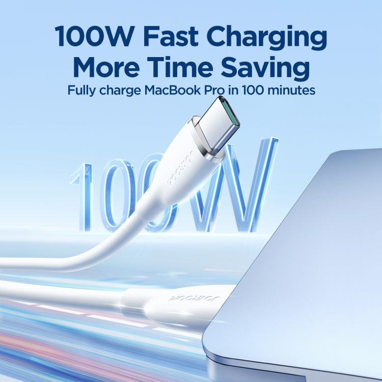 JOYROOM SA29-CC5 100W USB-C/Type-C to USB-C/Type-C Liquid Silicone Fast Charging Data Cable, Length: 2m(White) - USB-C & Type-C Cable by JOYROOM | Online Shopping South Africa | PMC Jewellery