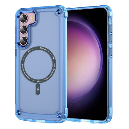 For Samsung Galaxy S22+ 5G Skin Feel TPU + PC MagSafe Magnetic Phone Case(Transparent Blue) - Galaxy S22+ 5G Cases by PMC Jewellery | Online Shopping South Africa | PMC Jewellery | Buy Now Pay Later Mobicred