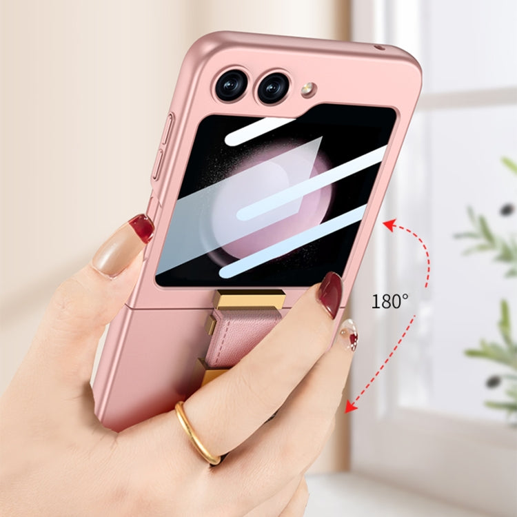 For Samsung Galaxy Z Flip5 GKK Ultra-thin Z Ring Holder PC Phone Case(Pink) - Galaxy Z Flip5 Cases by GKK | Online Shopping South Africa | PMC Jewellery