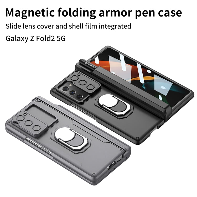 For Samsung Galaxy Z Fold2 GKK Integrated Folding Armored Shell PC Phone Case with Pen Box(Green) - Galaxy Phone Cases by GKK | Online Shopping South Africa | PMC Jewellery