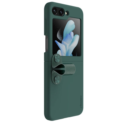 For Samsung Galaxy Z Flip5 NILLKIN Skin Feel Liquid Silicone Phone Case With Finger Strap(Green) - Galaxy Z Flip5 Cases by NILLKIN | Online Shopping South Africa | PMC Jewellery