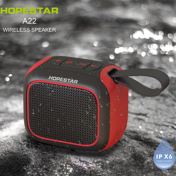 HOPESTAR A22 IPX6 Waterproof Portable Bluetooth Speaker Outdoor Subwoofer(Blue Red) - Mini Speaker by HOPESTAR | Online Shopping South Africa | PMC Jewellery