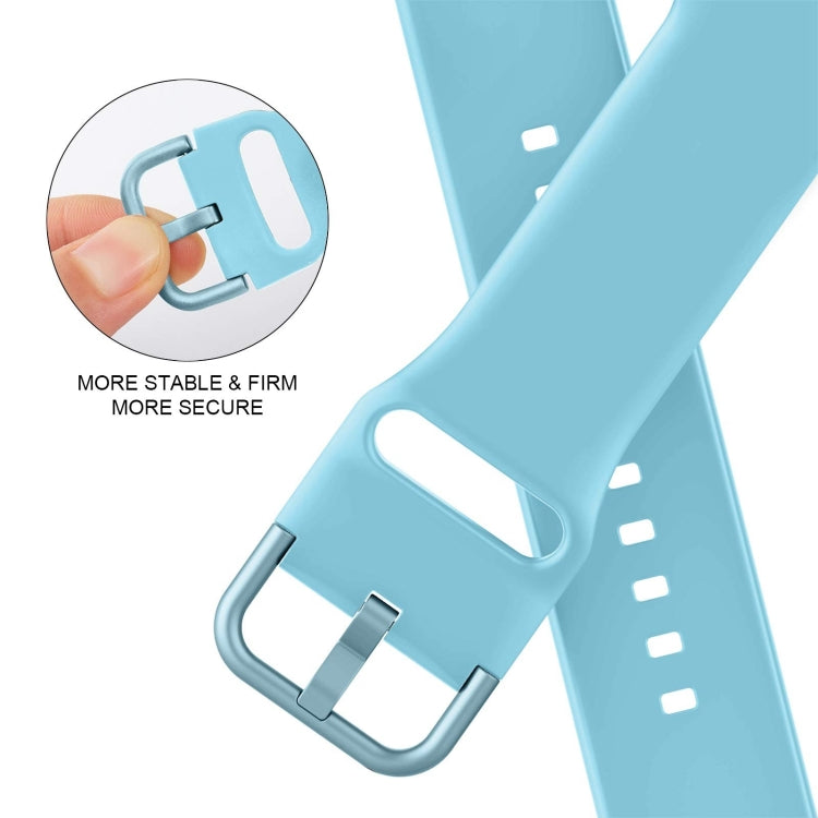 For Apple Watch Series 9 41mm Pin Buckle Silicone Watch Band(Light Blue) - Watch Bands by PMC TechLife | Online Shopping South Africa | PMC TechLife