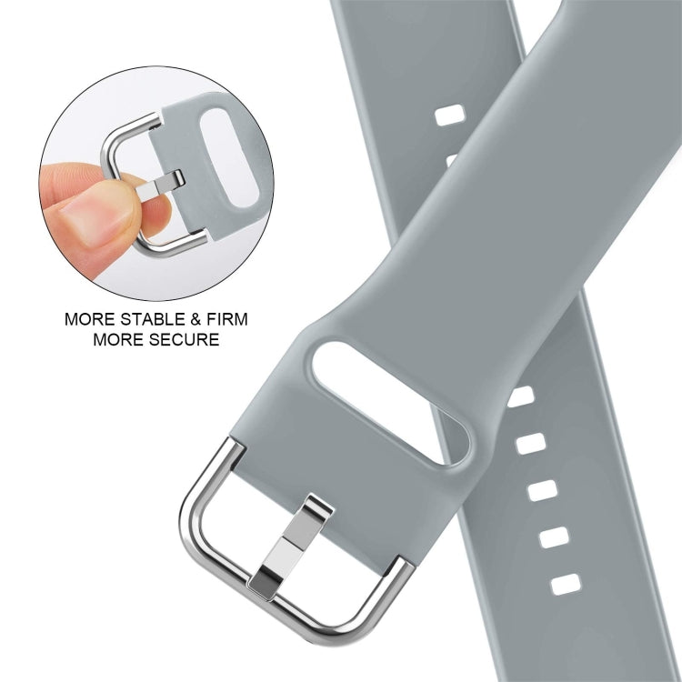 For Apple Watch Series 9 45mm Pin Buckle Silicone Watch Band(Light Grey) - free shipping - PMC TechLife - Order now!