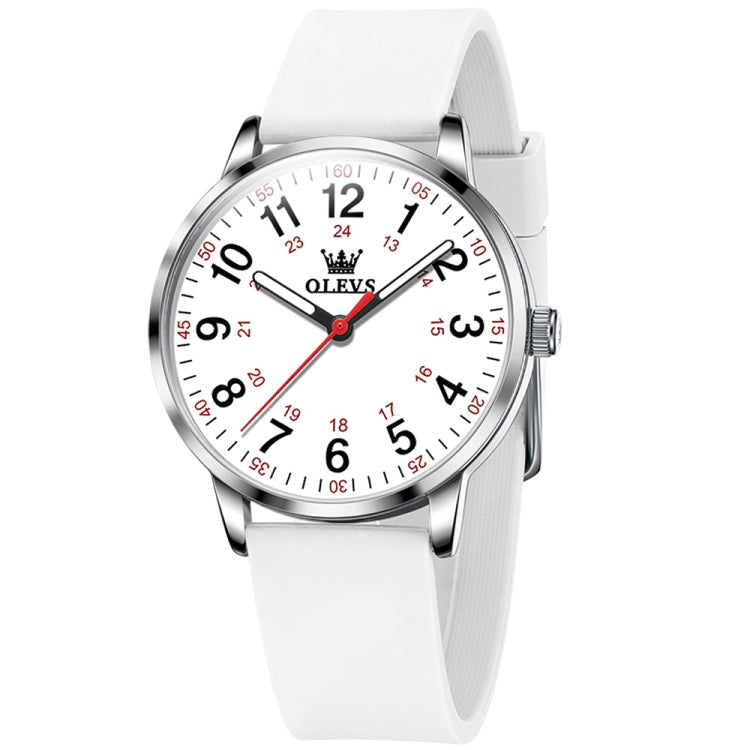 OLEVS 9953 Women Simple Silicone Strap Waterproof Quartz Watch(White) - Silicone Strap Watches by OLEVS | Online Shopping South Africa | PMC Jewellery