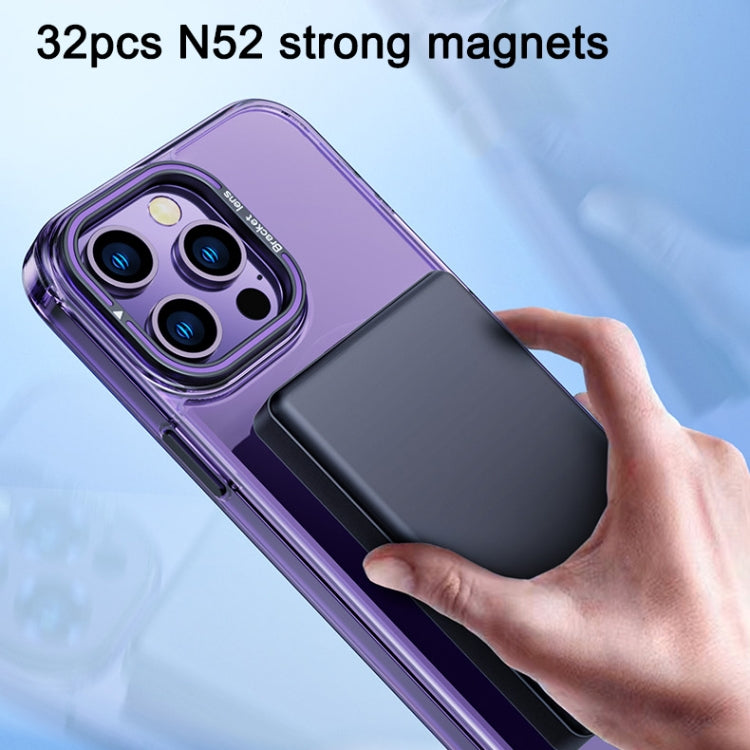 For iPhone 15 MagSafe Magnetic Invisible Holder Transparent Phone Case(Blue) - free shipping - PMC TechLife - Order now!