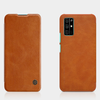 For Huawei Honor 30S NILLKIN QIN Series Crazy Horse Texture Horizontal Flip Leather Case with Card Slot(Brown) - Honor Cases by NILLKIN | Online Shopping South Africa | PMC Jewellery