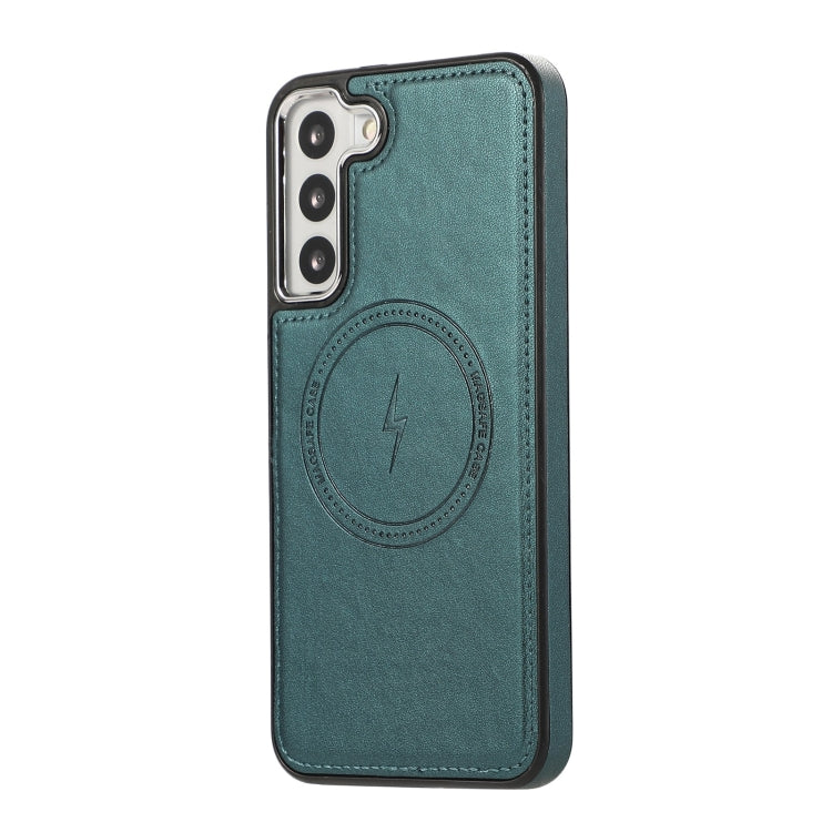 For Samsung Galaxy S23 5G Side Leather Magsafe Phone Case(Green) - Galaxy S23 5G Cases by PMC TechLife | Online Shopping South Africa | PMC TechLife