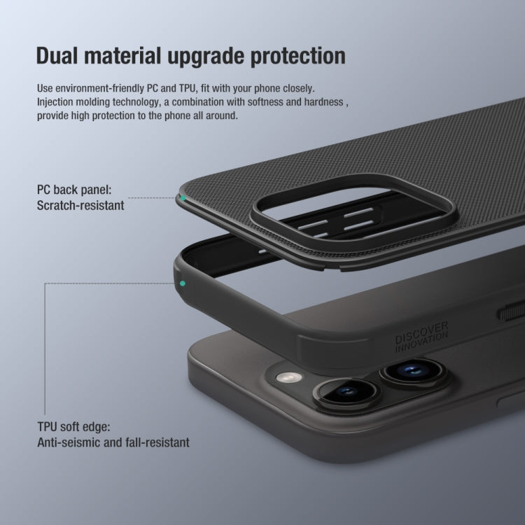 For iPhone 15 Pro NILLKIN Frosted Shield Pro PC + TPU Phone Case(Red) - free shipping - PMC TechLife - Order now!