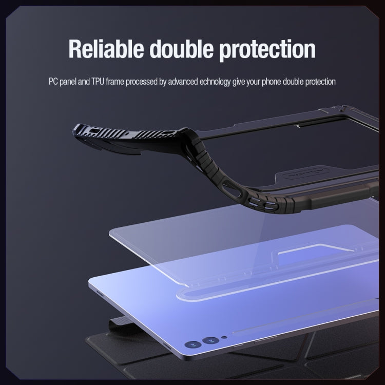 For Samsung Galaxy Tab S9+ NILLKIN Bumper Pro Multi-angle Folding Style Tablet Leather Case(Black) - free shipping - PMC TechLife - Order now!