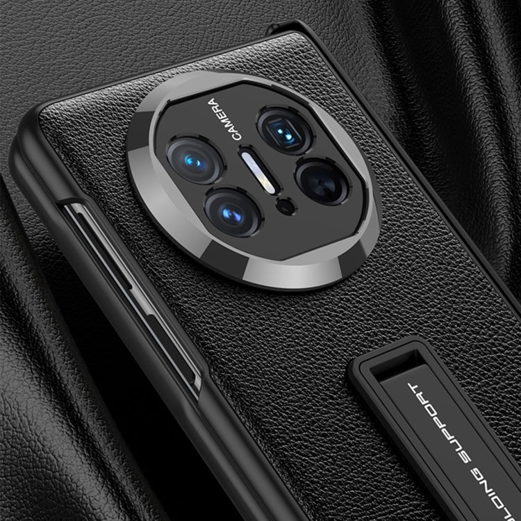 For Huawei Mate X5 GKK Magnetic Hinge Flip Leather Phone Case with Holder(Black) - Huawei Cases by GKK | Online Shopping South Africa | PMC Jewellery | Buy Now Pay Later Mobicred