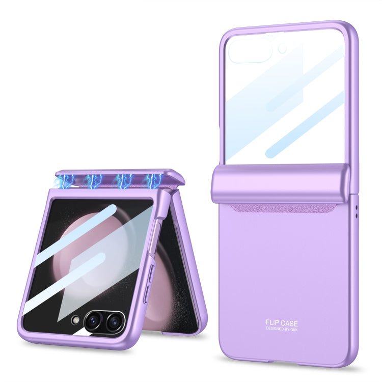 For Samsung Galaxy Z Flip5 GKK Integrated Full Coverage Folding Phone Case(Purple) - Galaxy Z Flip5 Cases by GKK | Online Shopping South Africa | PMC Jewellery | Buy Now Pay Later Mobicred