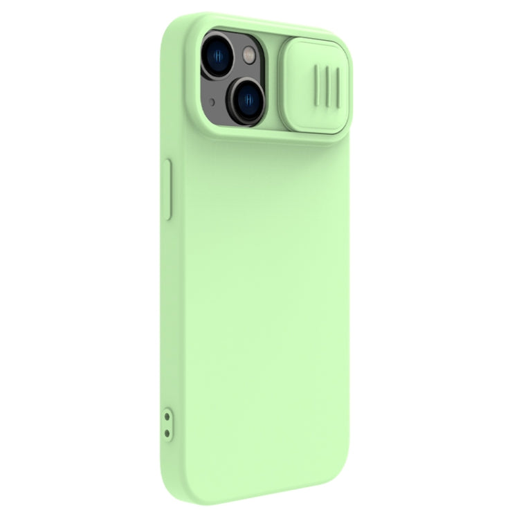 For iPhone 15 Plus NILLKIN CamShield MagSafe Liquid Silicone Phone Case(Green) - iPhone 15 Plus Cases by NILLKIN | Online Shopping South Africa | PMC Jewellery