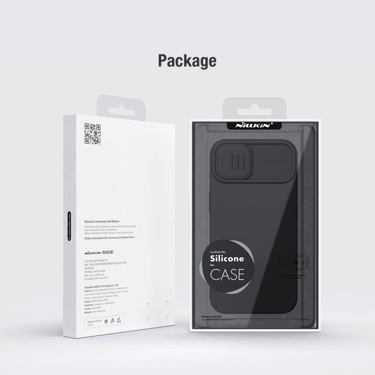 For iPhone 15 Plus NILLKIN CamShield Liquid Silicone Phone Case(Blue) - iPhone 15 Plus Cases by NILLKIN | Online Shopping South Africa | PMC TechLife | Buy Now Pay Later Mobicred