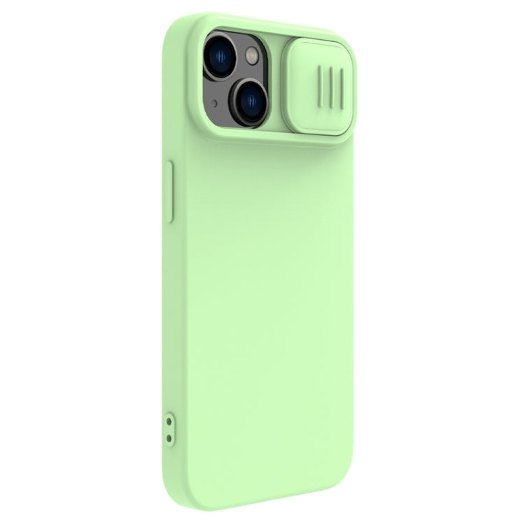 For iPhone 15 NILLKIN CamShield Liquid Silicone Phone Case(Green) - iPhone 15 Cases by NILLKIN | Online Shopping South Africa | PMC Jewellery