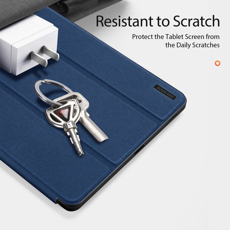 For Samsung Galaxy Tab S9 FE / S10 FE DUX DUCIS Domo Series Magnetic Flip Leather Tablet Case(Blue) - Galaxy Tab S9 FE by DUX DUCIS | Online Shopping South Africa | PMC TechLife | Buy Now Pay Later Mobicred